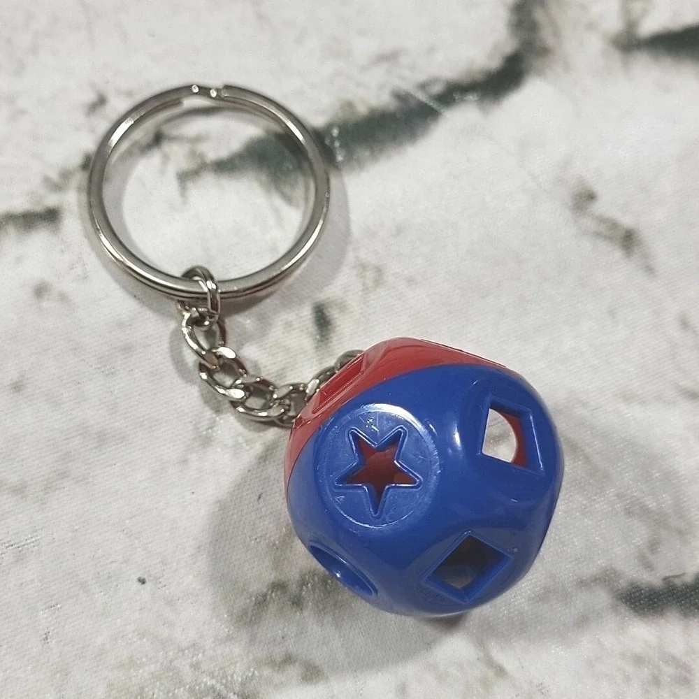 Vintage Tupperware Toys Miniature Classic‎ Shape Sorter Toy Keychain Key Ring